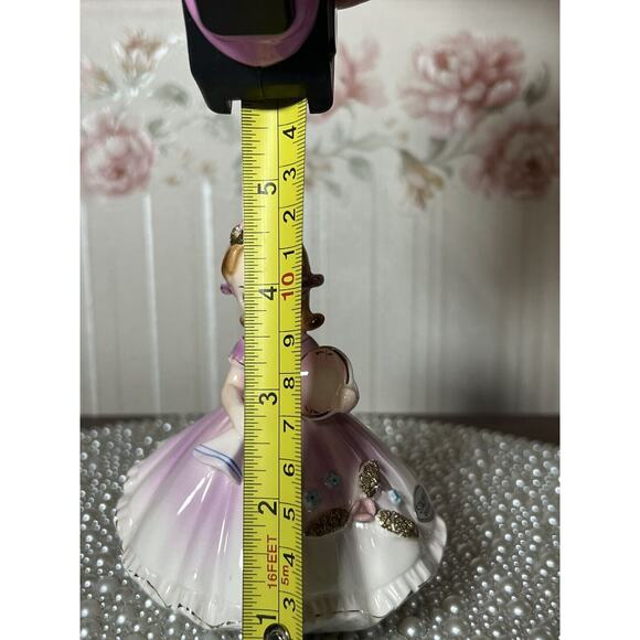 HTF VINTAGE ARNART ERICH STAUFFER GIRL PORCELAIN FIGURINE 4 3/4" , FOIL - Picture 2 of 8